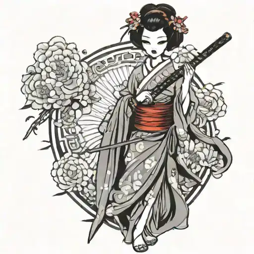 Geisha With Katana