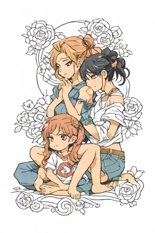 Mother Daughter Playing