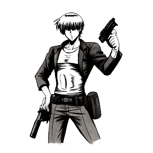 Man With Gun As An Arm