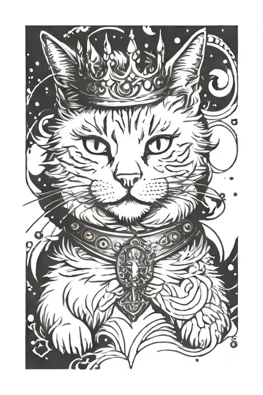 A Cat Whit A Crown Inspired By Game Of Thrones