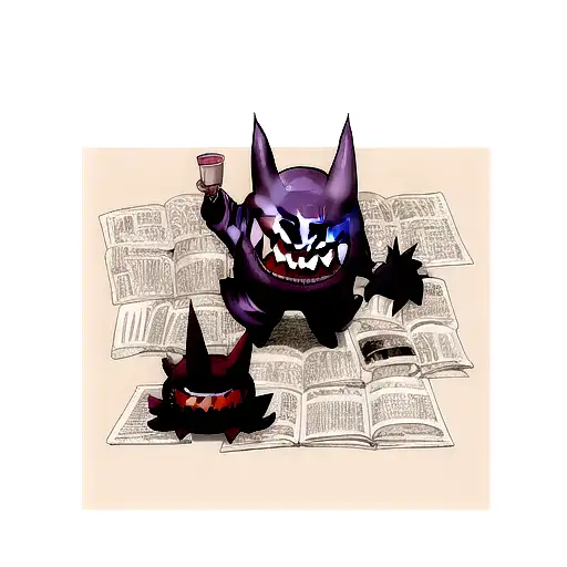 Gengar With The Word Trouble Maker
