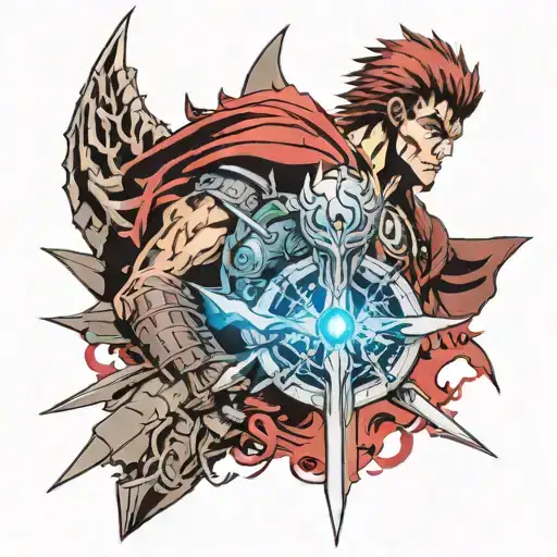 Berserk Anime Inspired Tattoo Design Combining