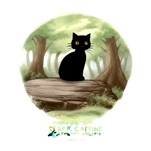 Techno Cat In Nature