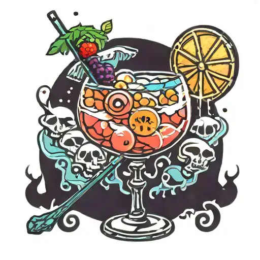 Cute Creepy Cocktail Glass