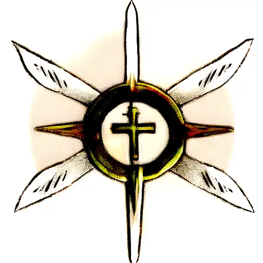 Christian Cross With Wings