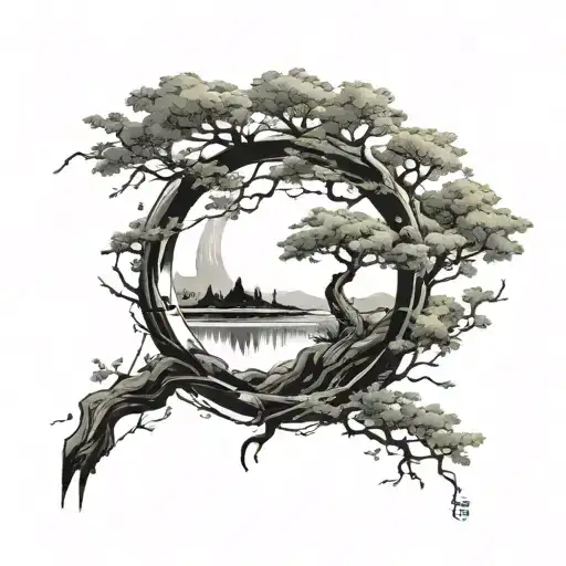 Enso With Tree Inside