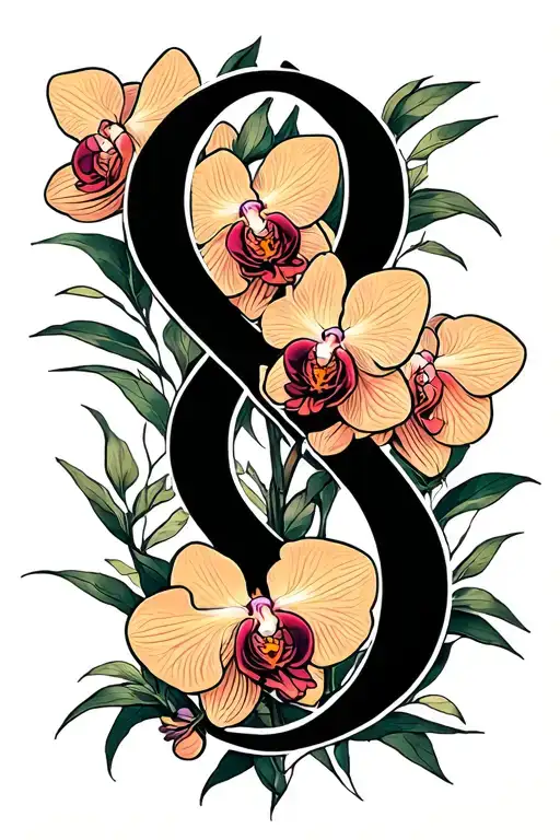 Infinite Sign With Orchid Trait Without Filling