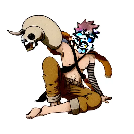 One Piece Skull And Naruto Kunai