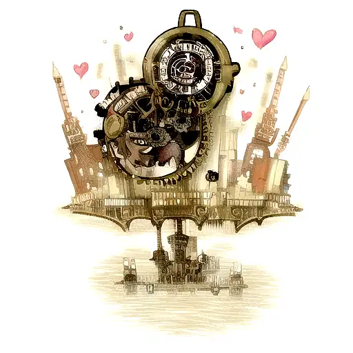 Broken Leaking Steampunk Heart