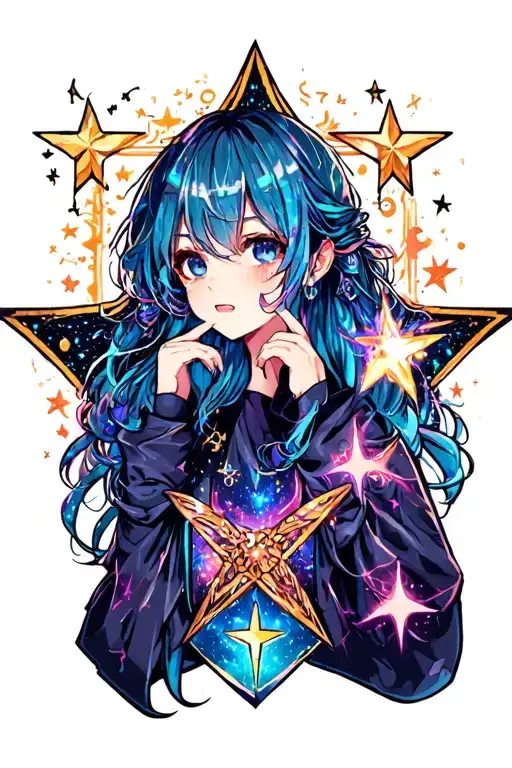 Y2k Star Design Looking Magical