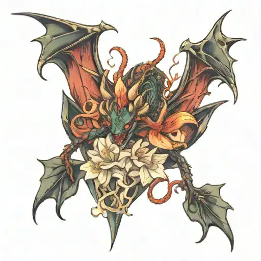 Dragon Into A Lily Spider