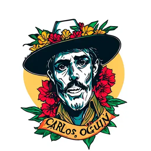 My Dead Dads Name Mexican Style Tatto Carlos A Olguin