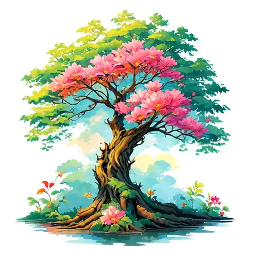 Tree And Flower