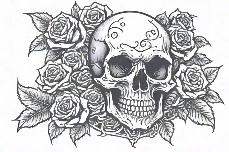 Skull And Roses And Name