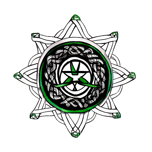 Celtic Knotwork With Atheism Symbol Hidden Within