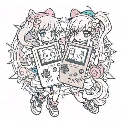 Gameboy Cartoon Sister