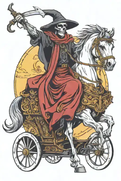 Grim Reaper In A Gypsy Caravan