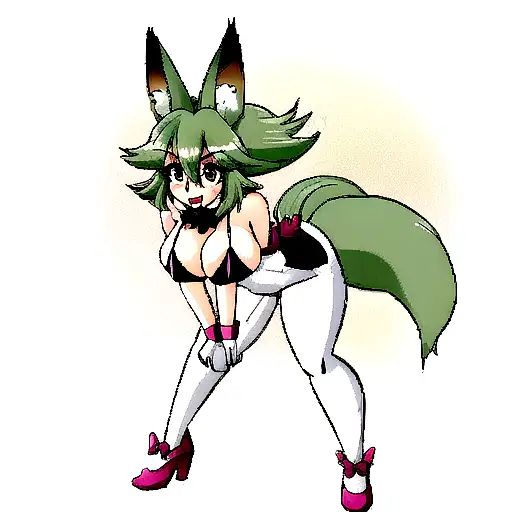 Female Anthro Fox In A Bunny Suit