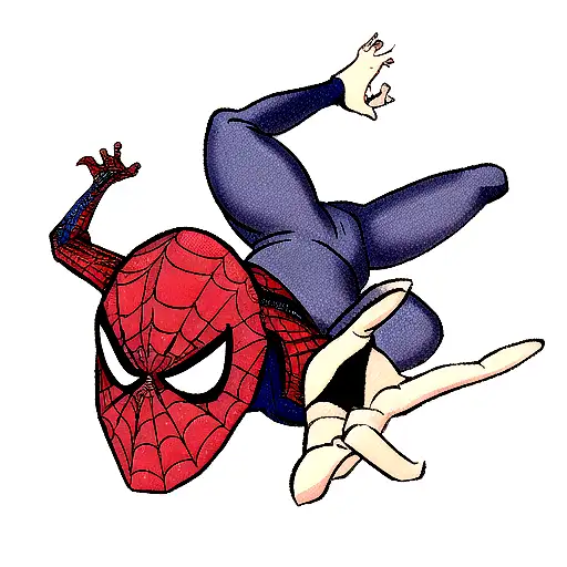 A Realistic Portrait Of Spiderman Casting A Spell In A New-school Style