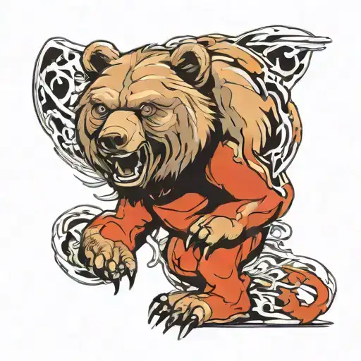 Bear Head Saying Shhh