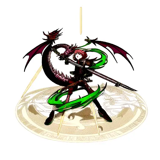 Dragon Entwined In A Sword