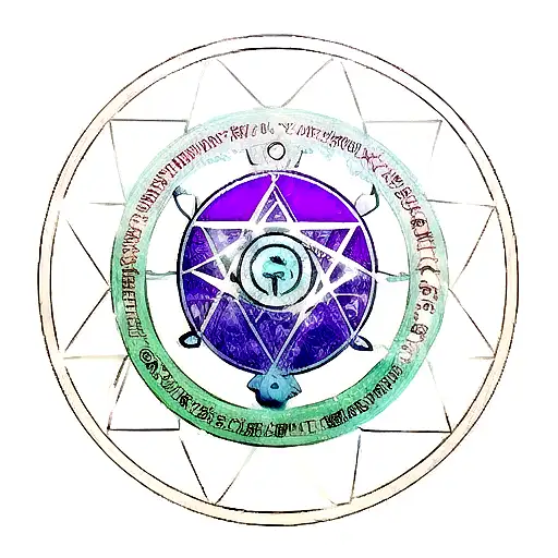 Fullmetal Alchemist Alchemy Circle With Aquarius Symbol Centred