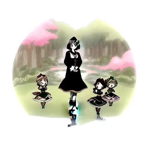 Mallard Surrounded By Fairies And Nature