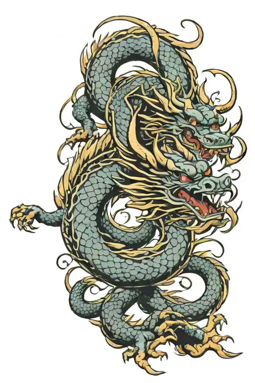 Japanese Dragon Flying