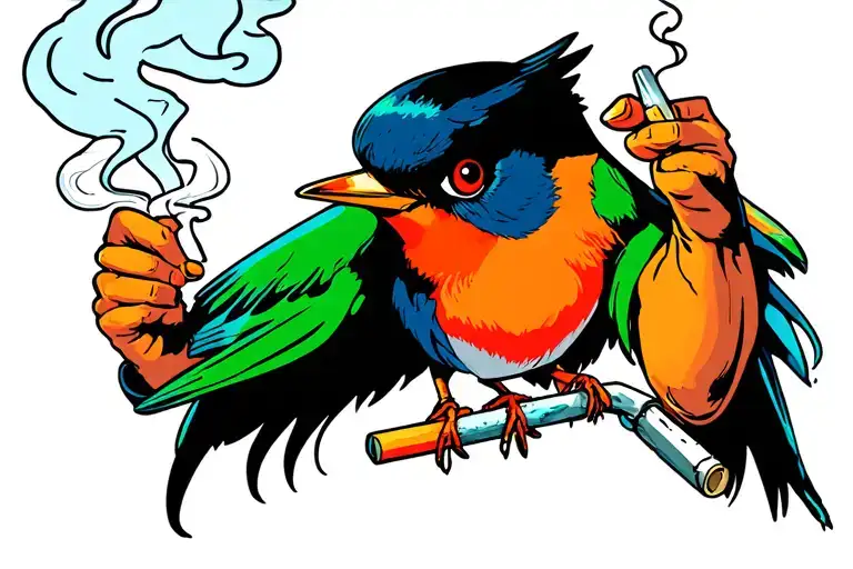 Robin Smoking A Joint