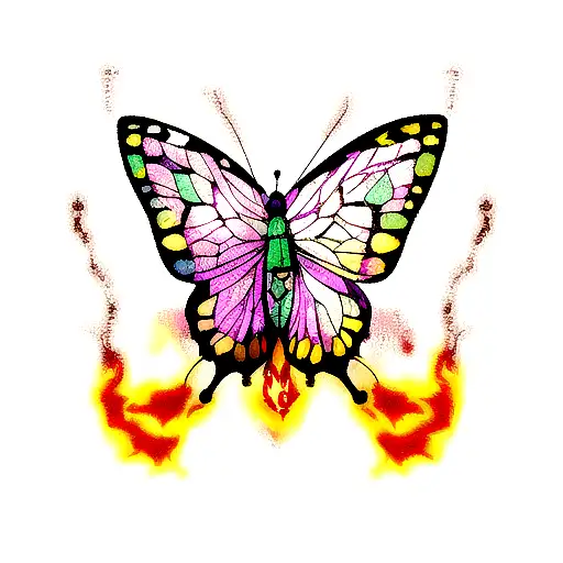 Butterfly Made Of Fire