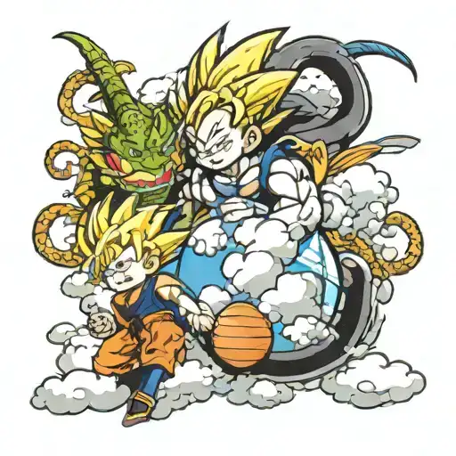 Calvin And Hobbes And Dragon Ball Z Clouds