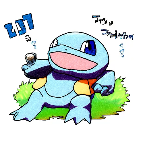 Pokemon Squirtle Playing Game Boy