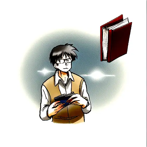 Stephen King Holding A Book While His Creations Flies Out Of It