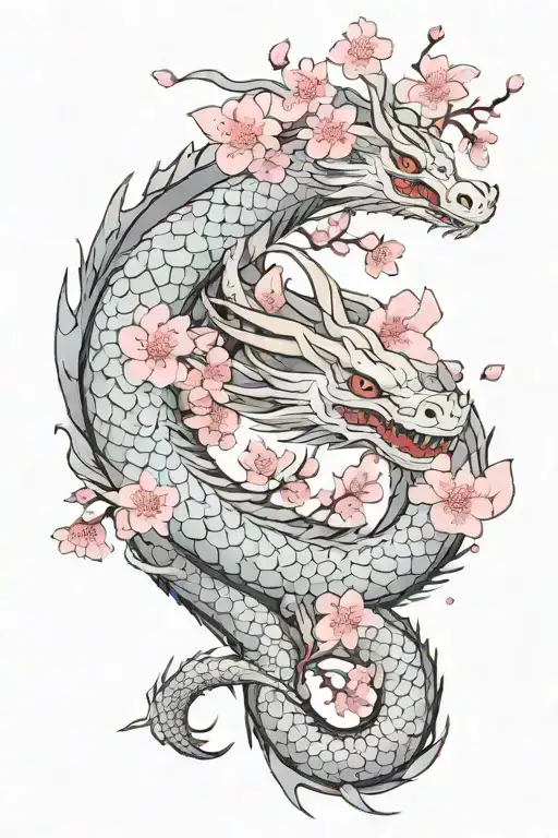 Haku Dragon Spirited Away Cherry Blossoms