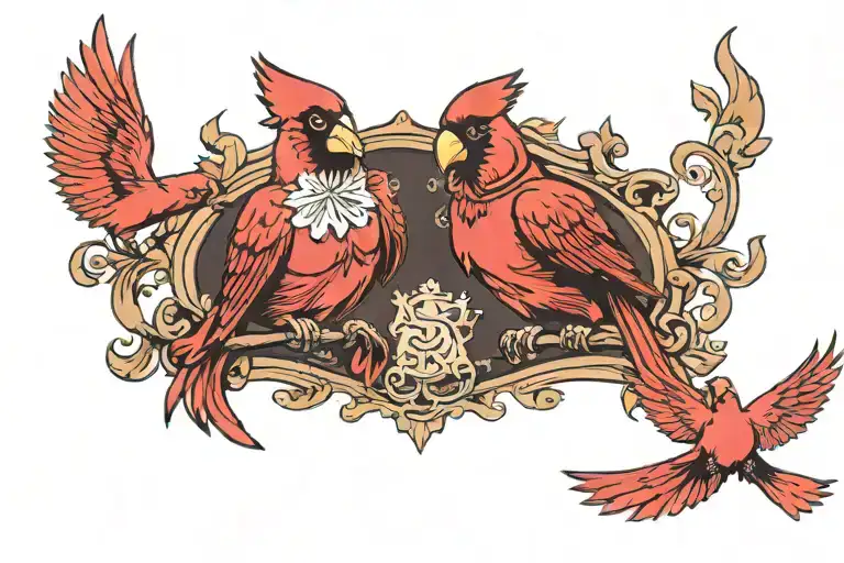 Comedy Tragedy With Cardinal Bird