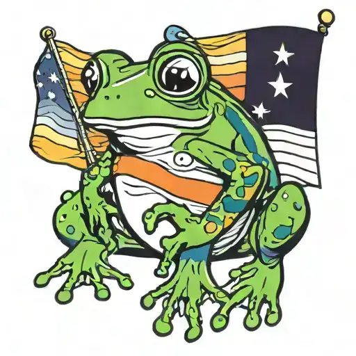 Frog With Pride Flag