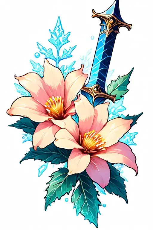 Small Dagger Piercing Frost Flower