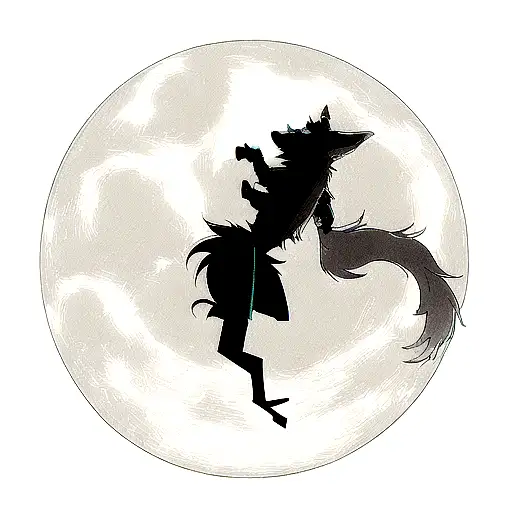 A Wolf Howling At The Moon In A Cyberpunk Cityscape