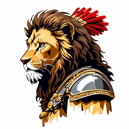 Roman Soldier With Lion