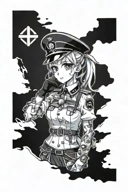 Girl In German Uniform