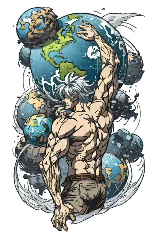 Atlas Holding Earth On Shoulders