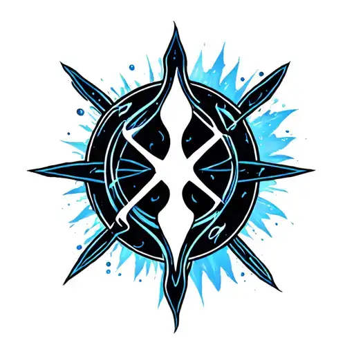 Aquarius Symbol Integrated