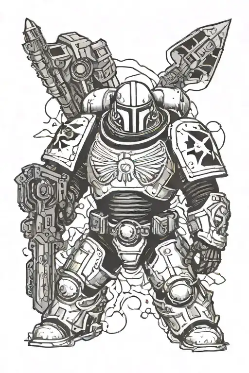 Space Marine Blackwork