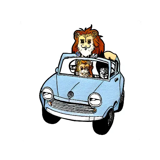 Lion Car Blue