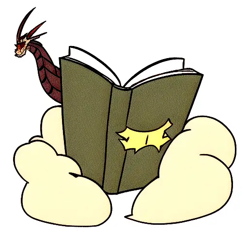 Dragon Reading A Book