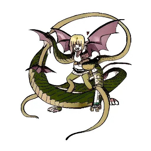 A Snake Transforming Into A Dragon