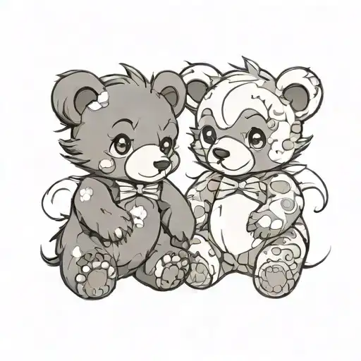 Matching But Different Baby Black Bear