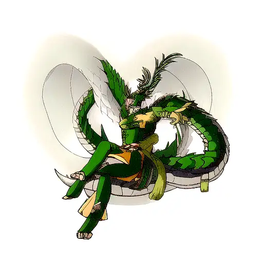 A Majestic Shenlong Dragon Wrapping Around The Leg And Extending To The Foot