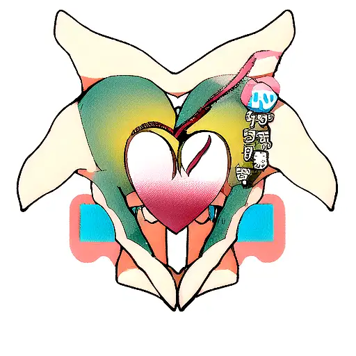 A Hand Protecting One Heart With The Word Ruth Inside