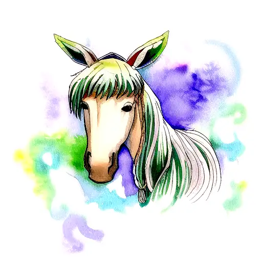 Horse Head Celtic Knotwork Water Colour Work Background